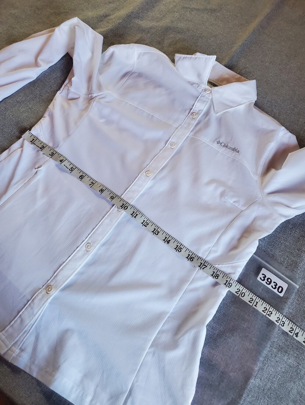 Columbia PFG Omni-shade Sun Protection White Shirt With Pockets Hiking Camping - Picture 12 of 14